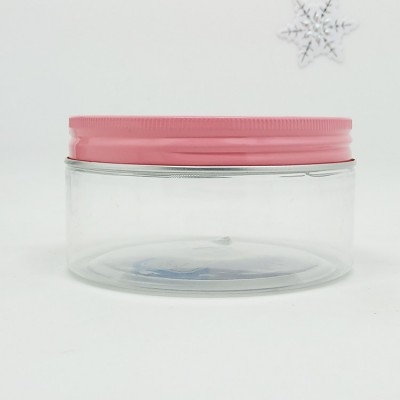 empty food container PET plastic jar 250 ml cosmetic cream jars 250g clear pet 68 caliber PP cap 8oz plastic jar