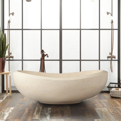 Unique Style Natural Stone Handcrafted Marble Bathtub Price